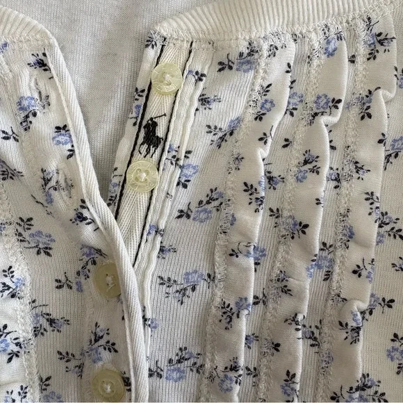 Ralph Lauren Floral Nightgown Ditzy Cottagecore Longsleeve Cotton Size XL - Picture 7 of 14